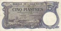 Gallery image for French Indo-China p40: 5 Piastres