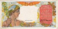p82b from French Indo-China: 100 Piastres from 1949