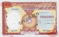 Gallery image for French Indo-China p96s: 10 Piastres
