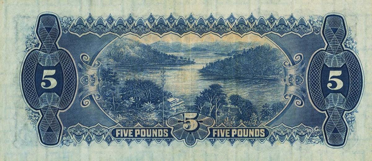 Back of Australia p13c: 5 Pounds from 1927