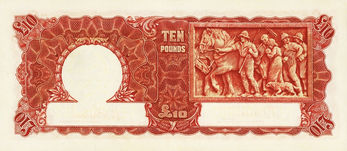 Back of Australia p28a: 10 Pounds from 1940