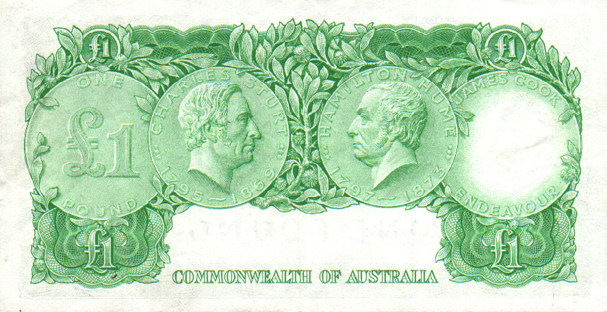 Back of Australia p34a: 1 Pound from 1961
