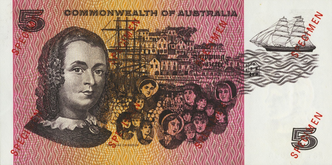 Back of Australia p39s2: 5 Dollars from 1967