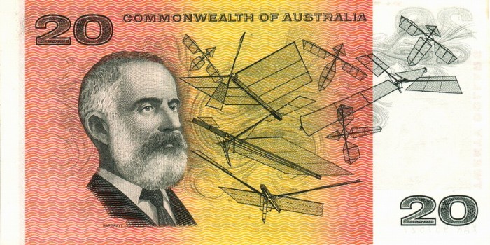 Back of Australia p41a: 20 Dollars from 1966