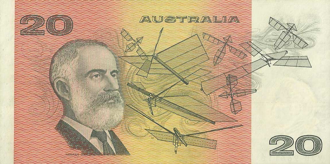 Back of Australia p46c: 20 Dollars from 1974