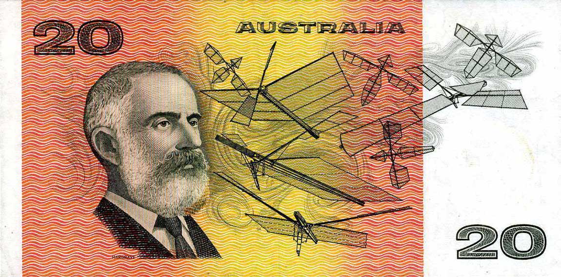 Back of Australia p46d: 20 Dollars from 1983