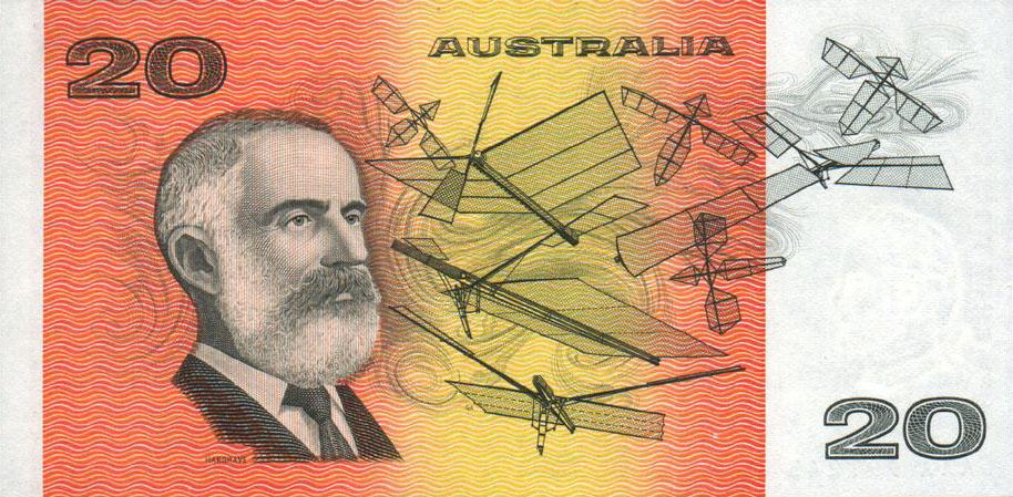 Back of Australia p46h: 20 Dollars from 1974
