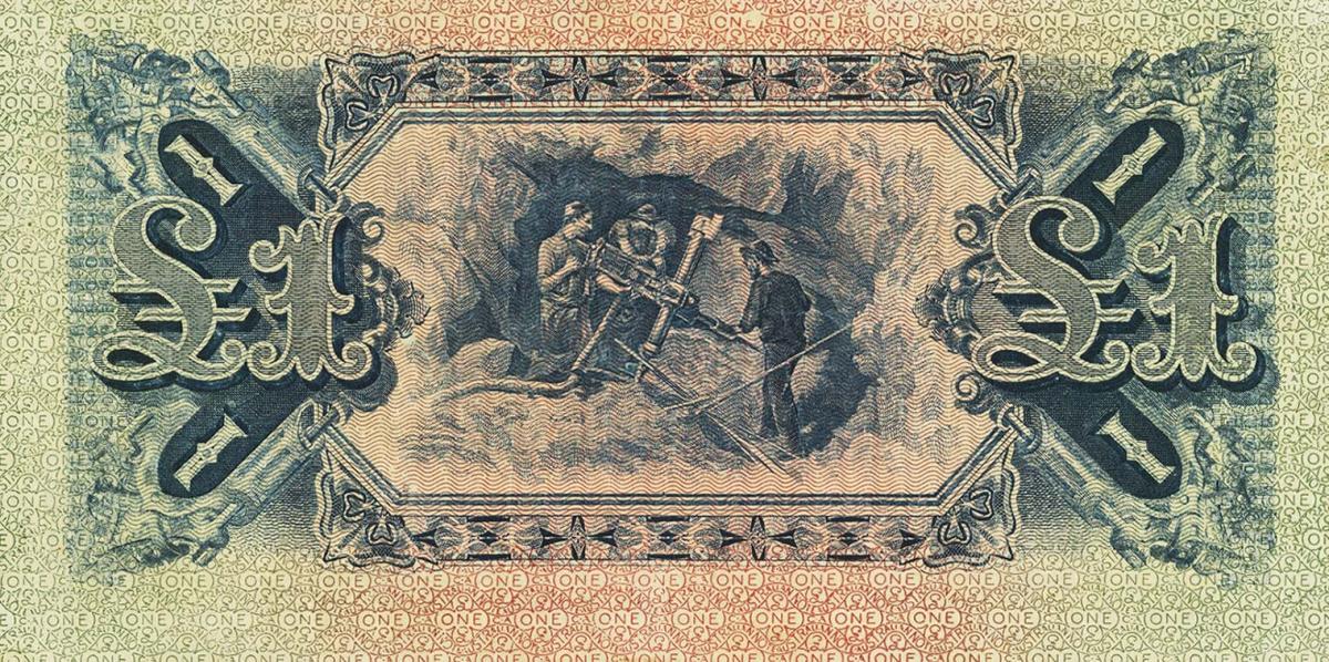 Back of Australia p4c: 1 Pound from 1913