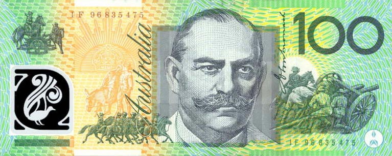 Back of Australia p55a: 100 Dollars from 1996