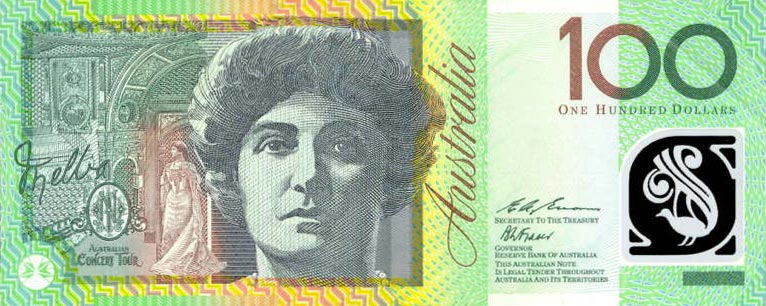 Front of Australia p55a: 100 Dollars from 1996