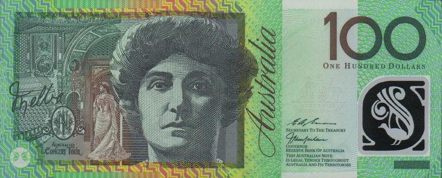 Front of Australia p55b: 100 Dollars from 1996