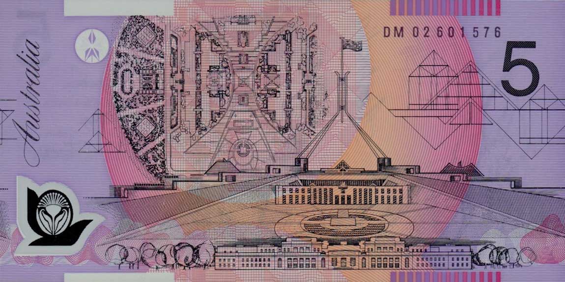 Back of Australia p57a: 5 Dollars from 2002