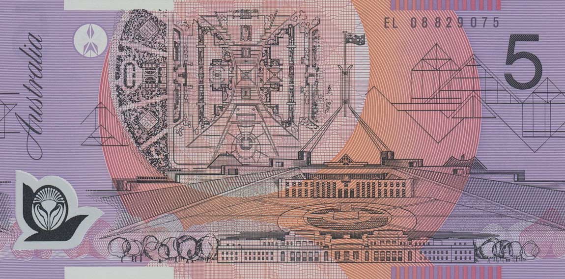 Back of Australia p57f: 5 Dollars from 2007