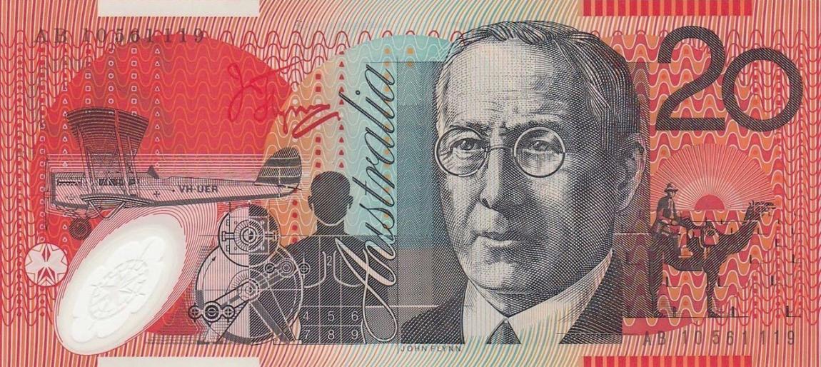 Back of Australia p59g: 20 Dollars from 2010