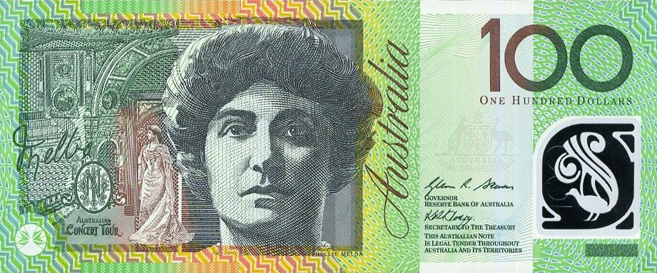 Front of Australia p61b: 100 Dollars from 2010
