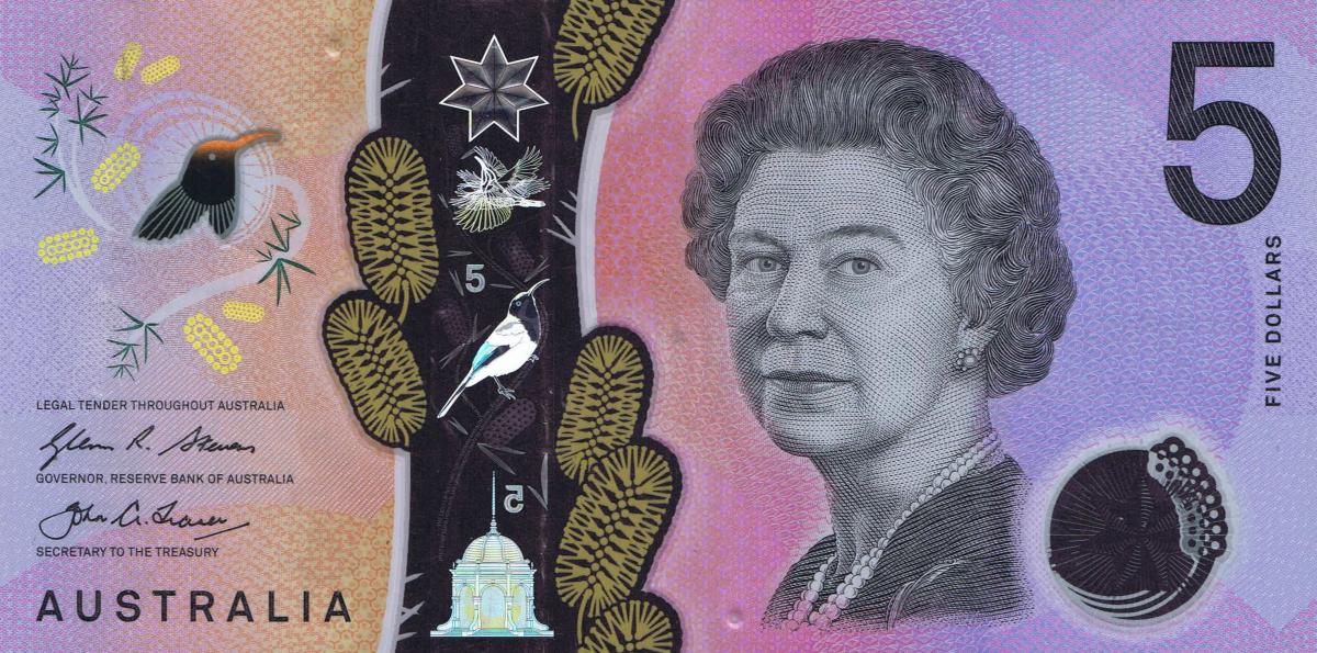 Front of Australia p62: 5 Dollars from 2016