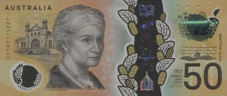 Back of Australia p65x: 50 Dollars from 2018