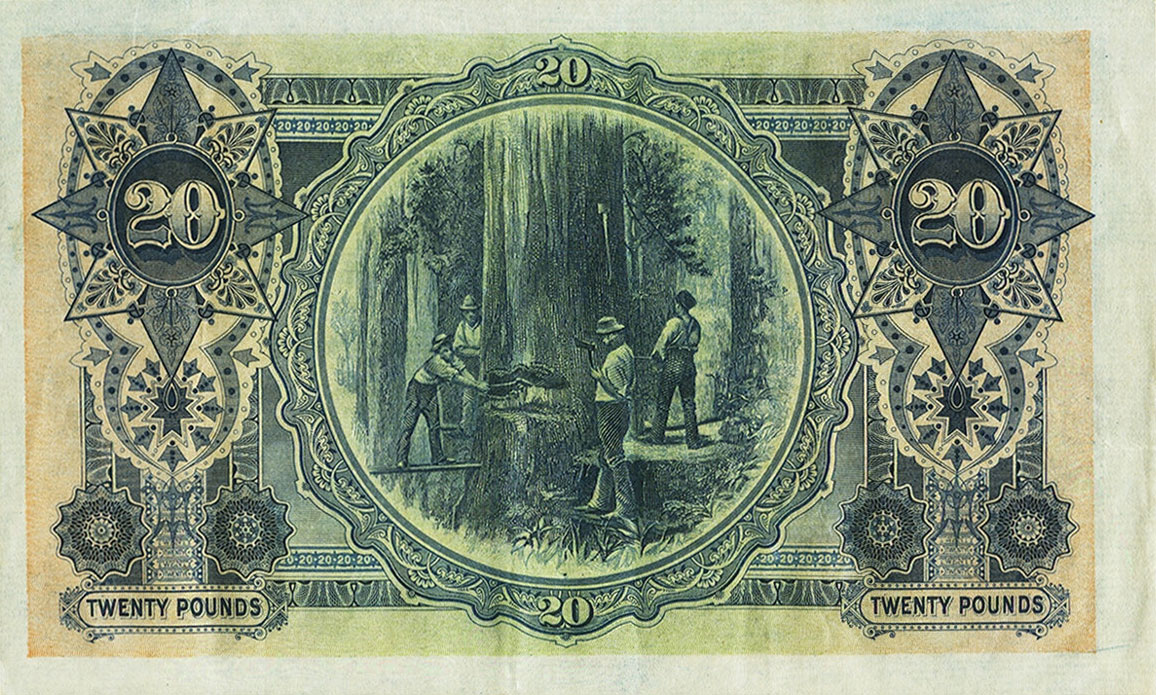 Back of Australia p7b: 20 Pounds from 1918