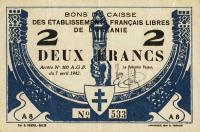 Gallery image for French Oceania p9: 2 Francs
