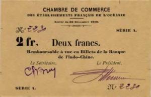 Gallery image for French Oceania p6: 2 Francs