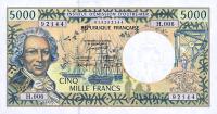 Gallery image for French Pacific Territories p3a: 5000 Francs