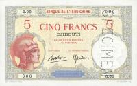 Gallery image for French Somaliland p6s: 5 Francs
