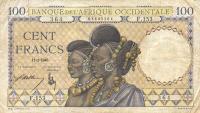 Gallery image for French West Africa p23: 100 Francs from 1936