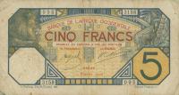 Gallery image for French West Africa p5Bd: 5 Francs