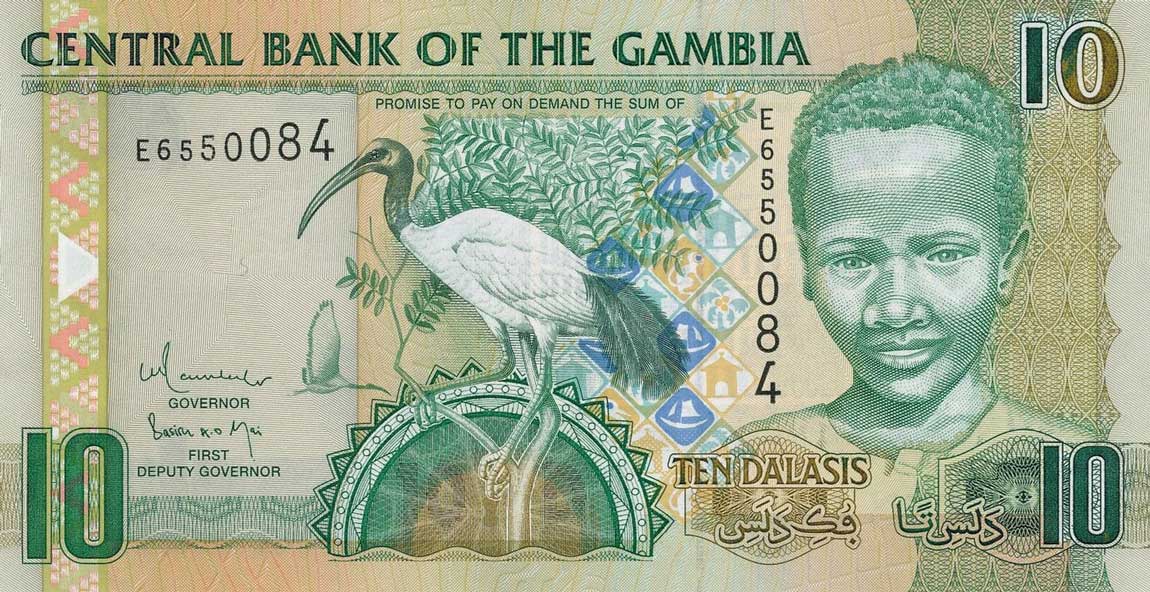 Front of Gambia p26b: 10 Dalasis from 2006
