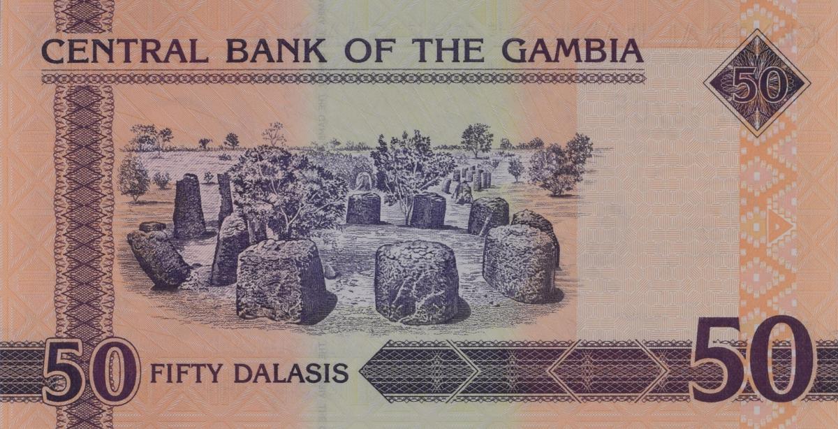 Back of Gambia p28d: 50 Dalasis from 2006