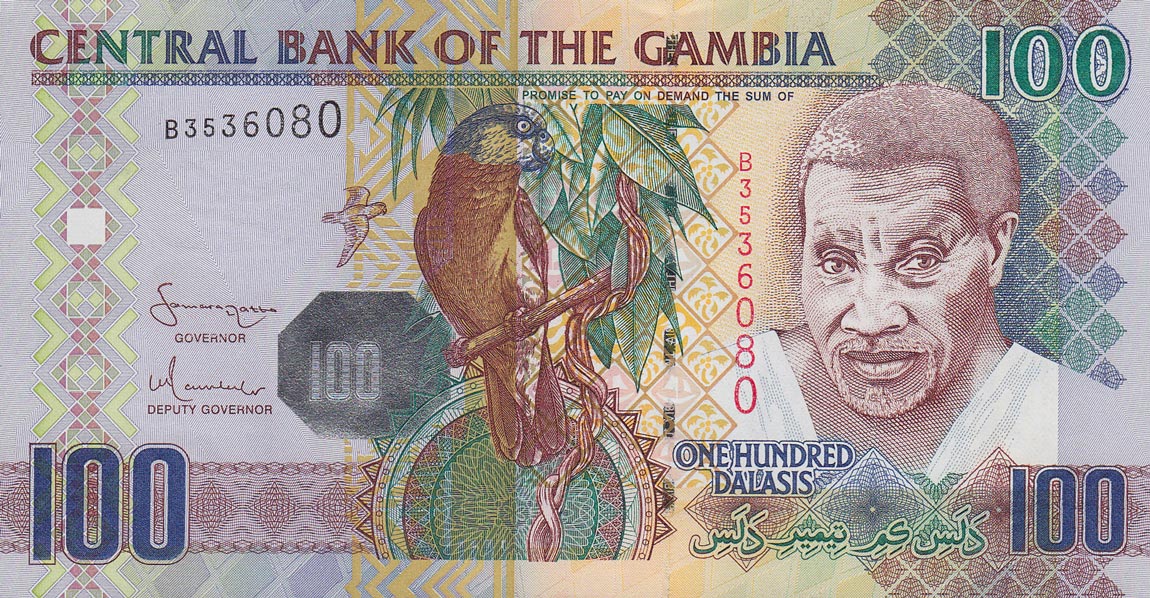 Front of Gambia p29a: 100 Dalasis from 2006