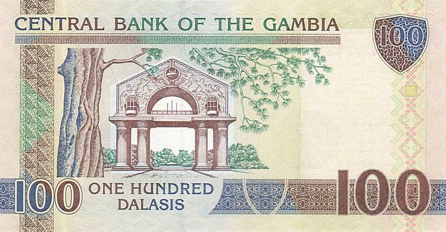 Back of Gambia p29b: 100 Dalasis from 2006