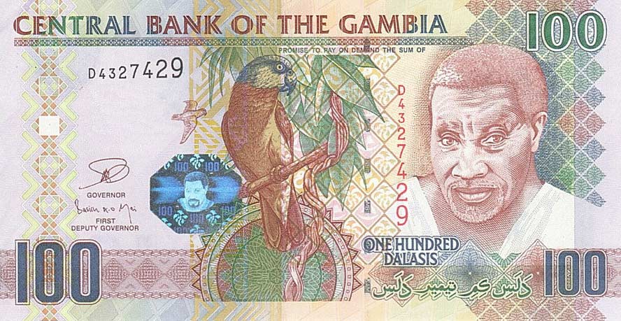 Front of Gambia p29b: 100 Dalasis from 2006