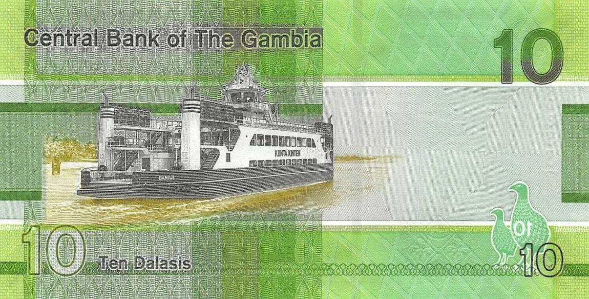 Back of Gambia p38a: 10 Dalasis from 2019