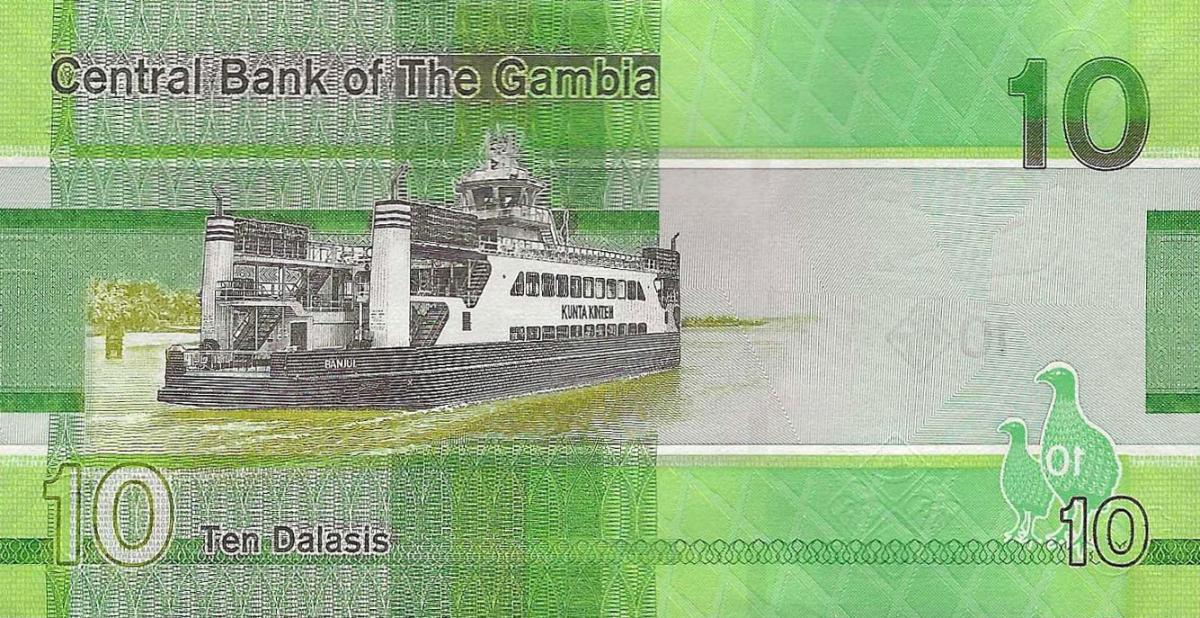 Back of Gambia p38b: 10 Dalasis from 2020