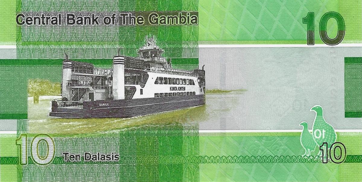 Back of Gambia p38c: 10 Dalasis from 2023