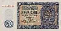 p19s from German Democratic Republic: 20 Deutsche Mark from 1955