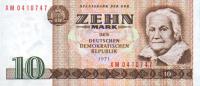 Gallery image for German Democratic Republic p28b: 10 Mark from 1971