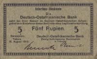 p31 from German East Africa: 5 Rupien from 1915