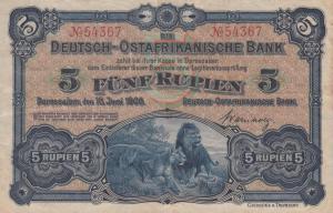 Gallery image for German East Africa p1: 5 Rupien