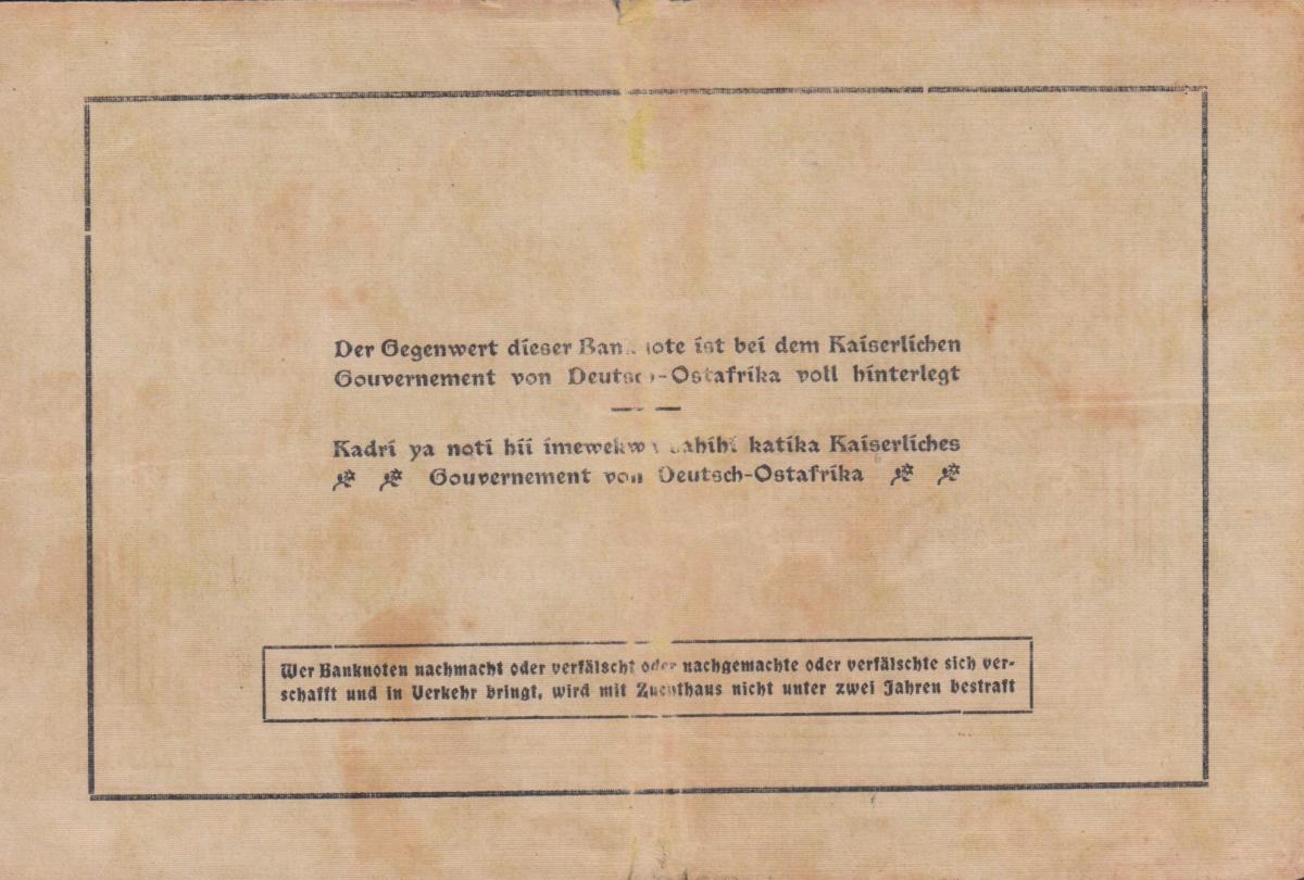 Back of German East Africa p48: 200 Rupien from 1915