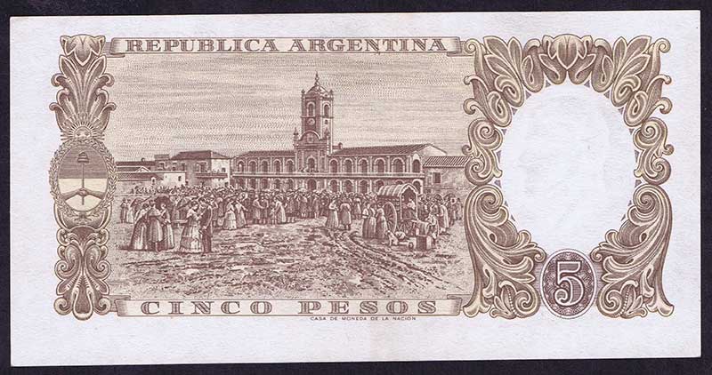 ARGENTINA  100 PESOS 1977 UNC SERIAL D P-302a WITHOUT COLORED THREADS